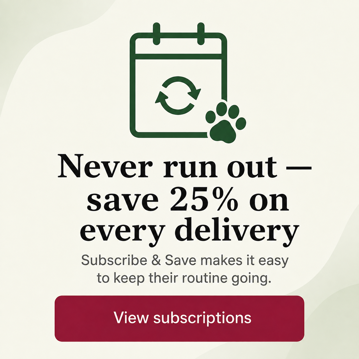 Save 25% with PetSupp dog supplement subscriptions