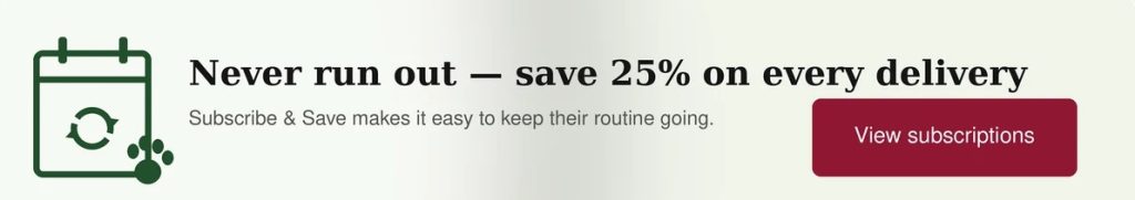 Save 25% with PetSupp dog supplement subscriptions